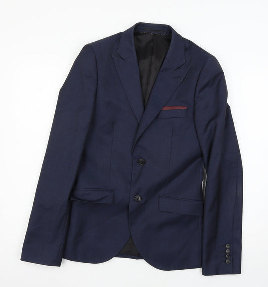 Topman Mens Blue   Jacket Suit Jacket Size S