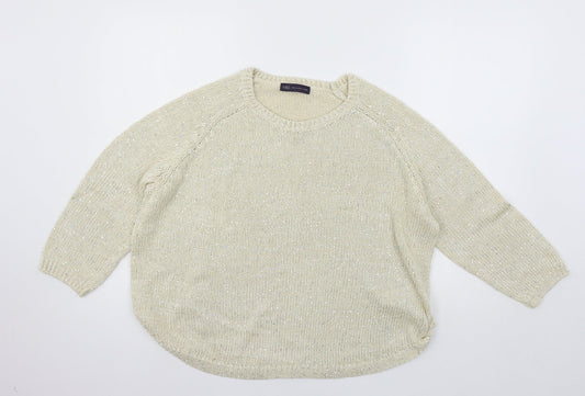 Marks and Spencer Womens Ivory  Knit Pullover Jumper Size S