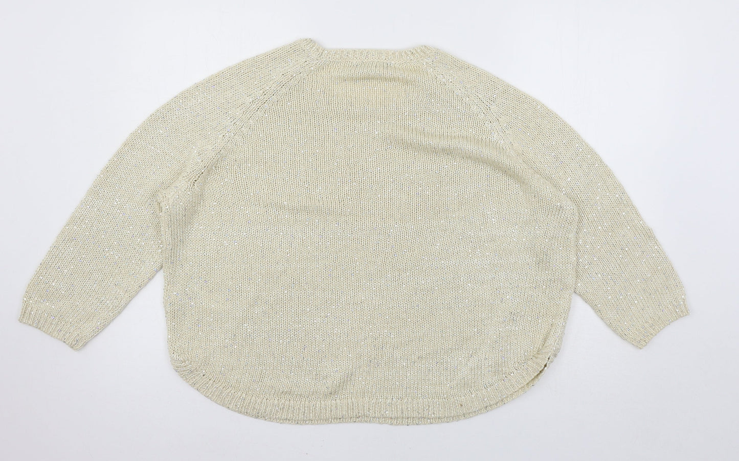 Marks and Spencer Womens Ivory  Knit Pullover Jumper Size S