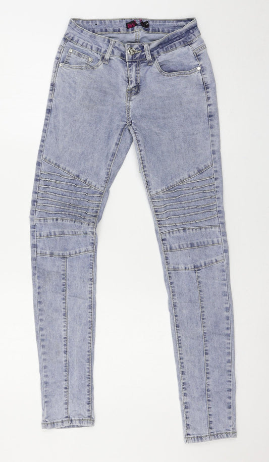 Preworn Womens Blue  Denim Skinny Jeans Size 6 L20 in