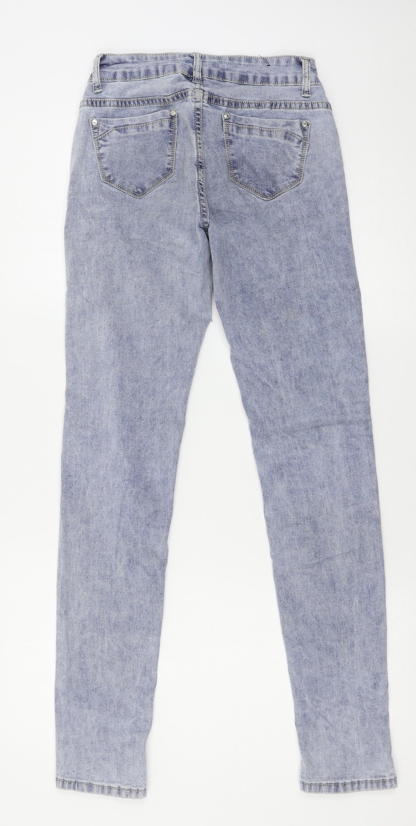 Preworn Womens Blue  Denim Skinny Jeans Size 6 L20 in