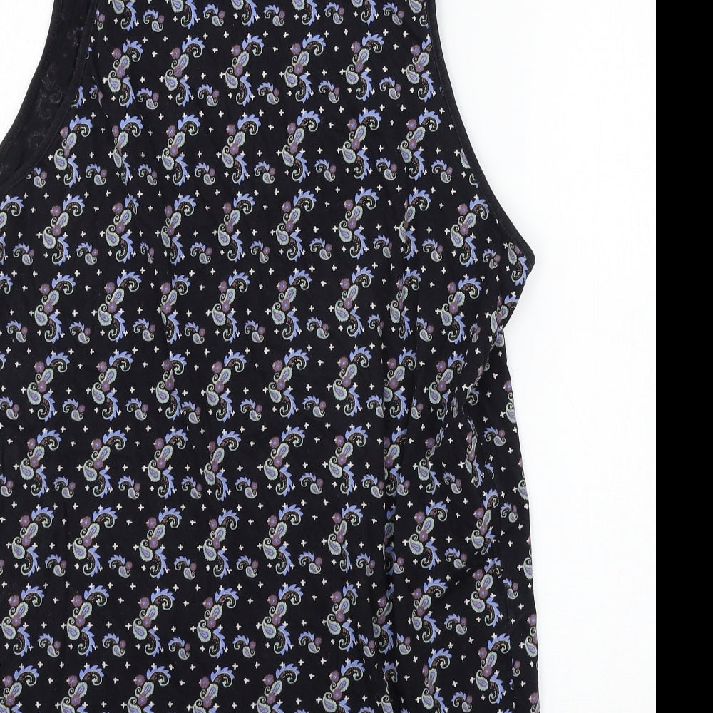 Teeink Womens Multicoloured Paisley Jersey Basic Tank Size M