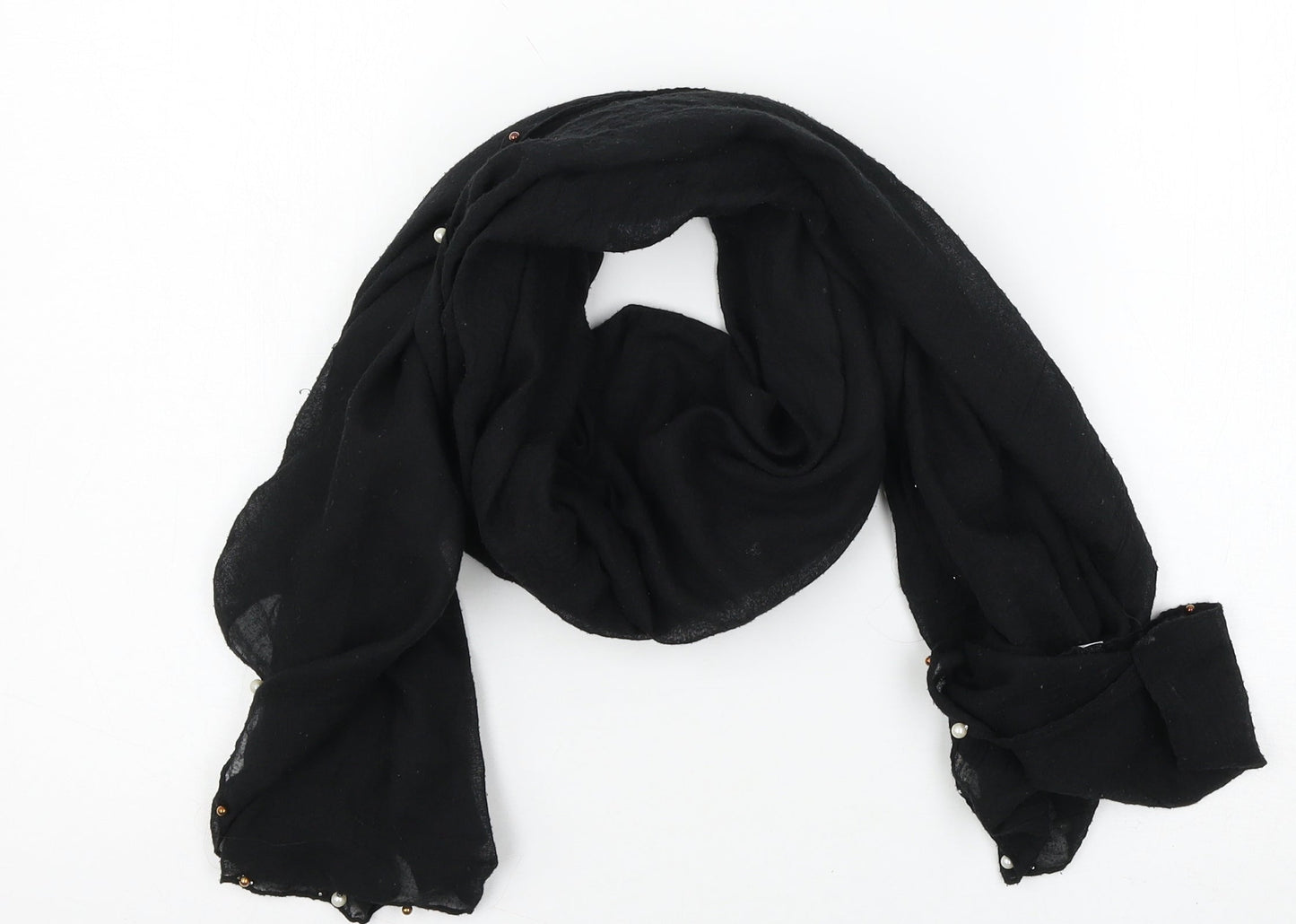 Preworn Womens Black    Scarf