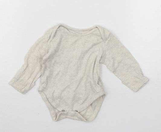 Mothercare Baby Beige  Jersey Babygrow One-Piece Size 0-3 Months