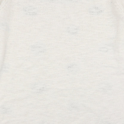 r edition Womens White Polka Dot  Pullover Jumper Size 10