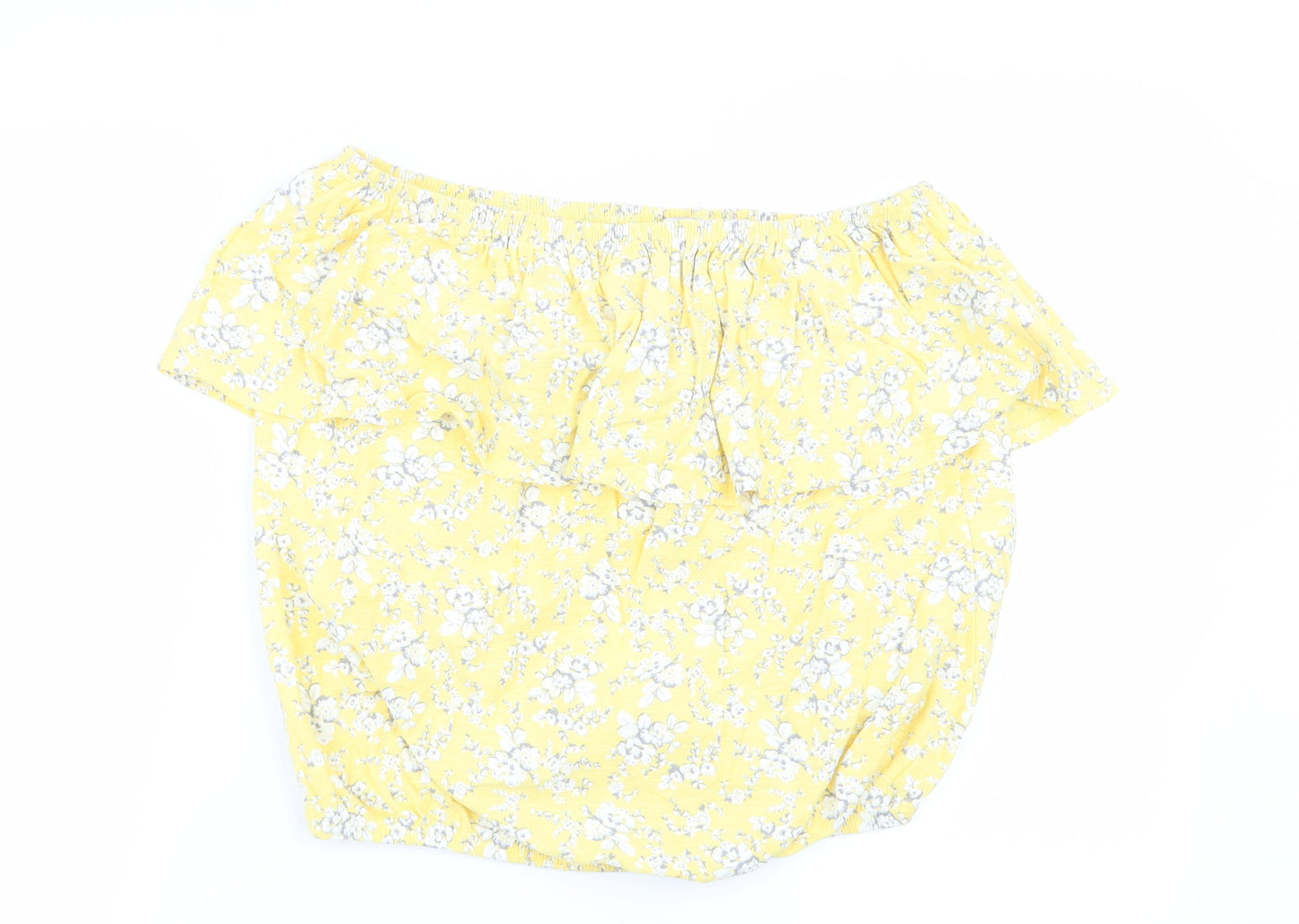 NEXT Womens Yellow Floral  Basic Blouse Size 10