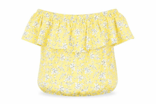 Next Womens Yellow Floral  Basic Blouse Size 10