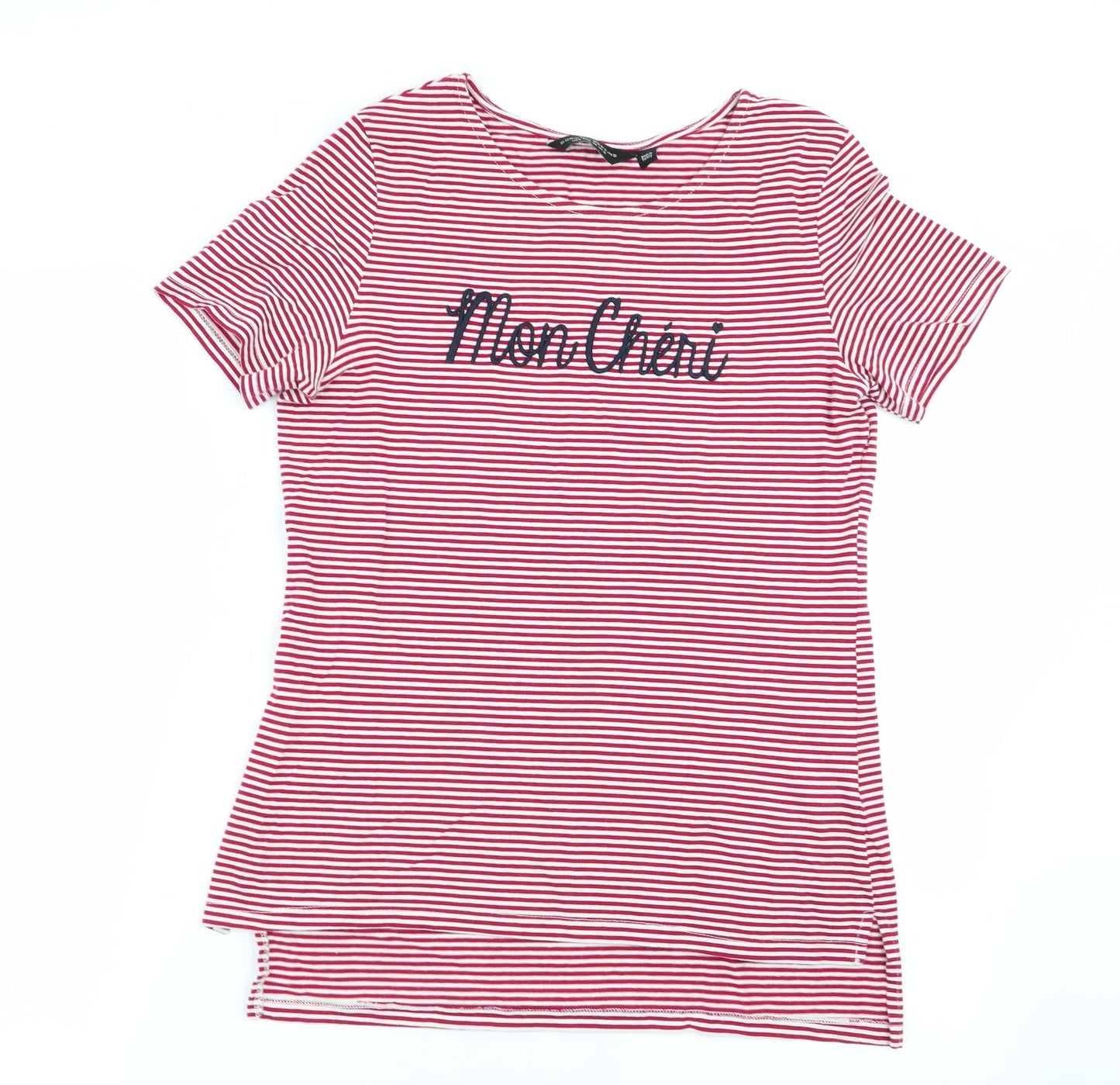 Dorothy Perkins Womens Multicoloured Striped  Basic T-Shirt Size 10