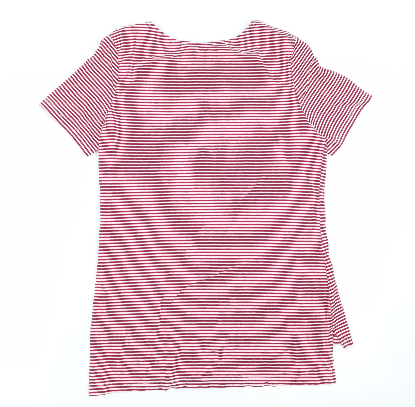 Dorothy Perkins Womens Multicoloured Striped  Basic T-Shirt Size 10