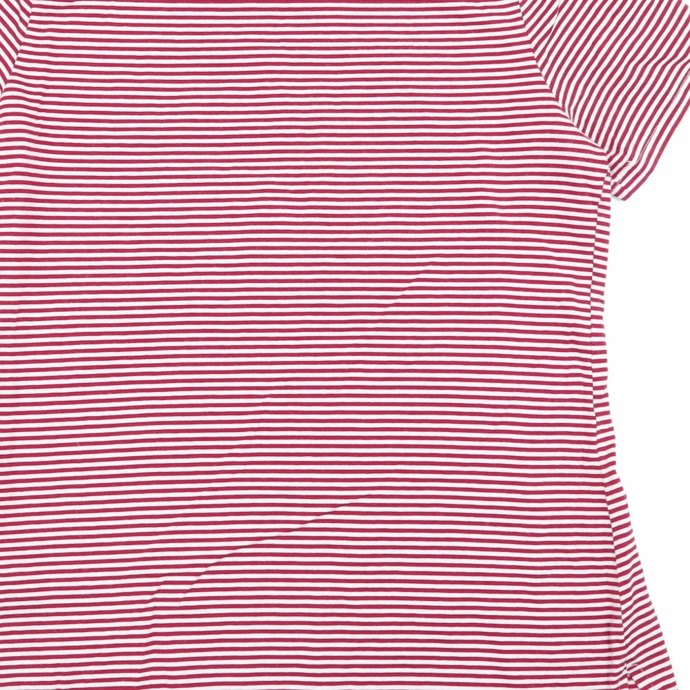 Dorothy Perkins Womens Multicoloured Striped  Basic T-Shirt Size 10