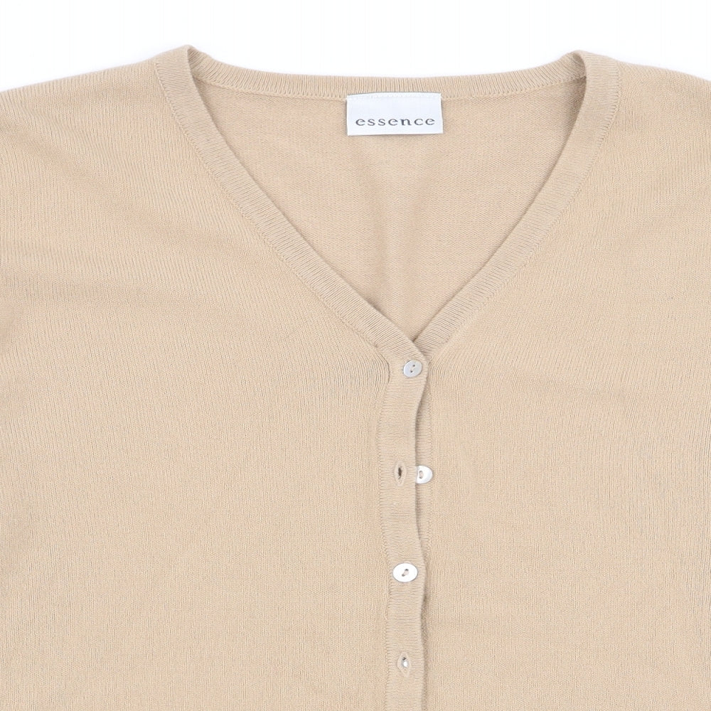 essence Womens Beige   Cardigan Jumper Size 16