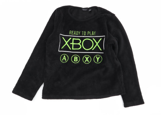 Primark Boys Black Solid   Pyjama Top Size 9-10 Years