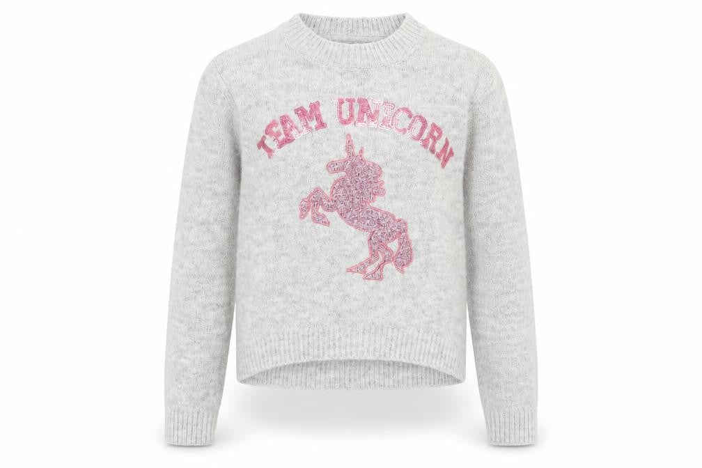 Primark Girls Grey Animal Print  Pullover Jumper Size 9-10 Years