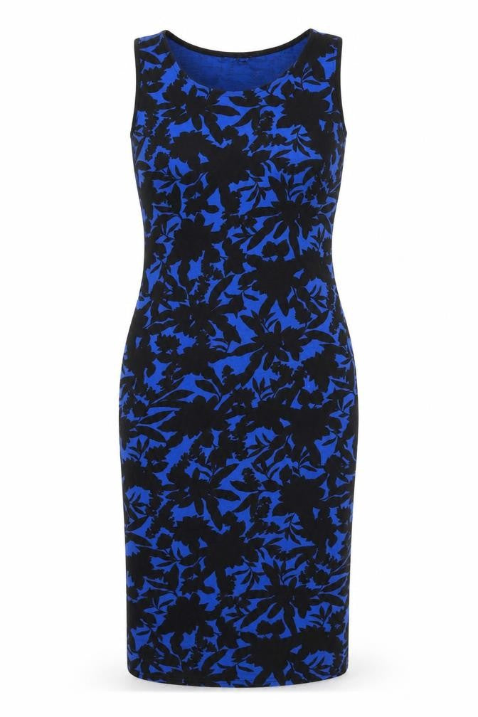Select Womens Blue Floral  Fit & Flare  Size 8