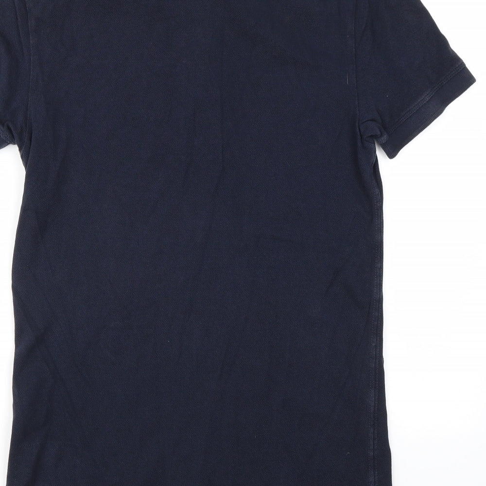 Preworn Mens Blue Houndstooth   Polo Size XS