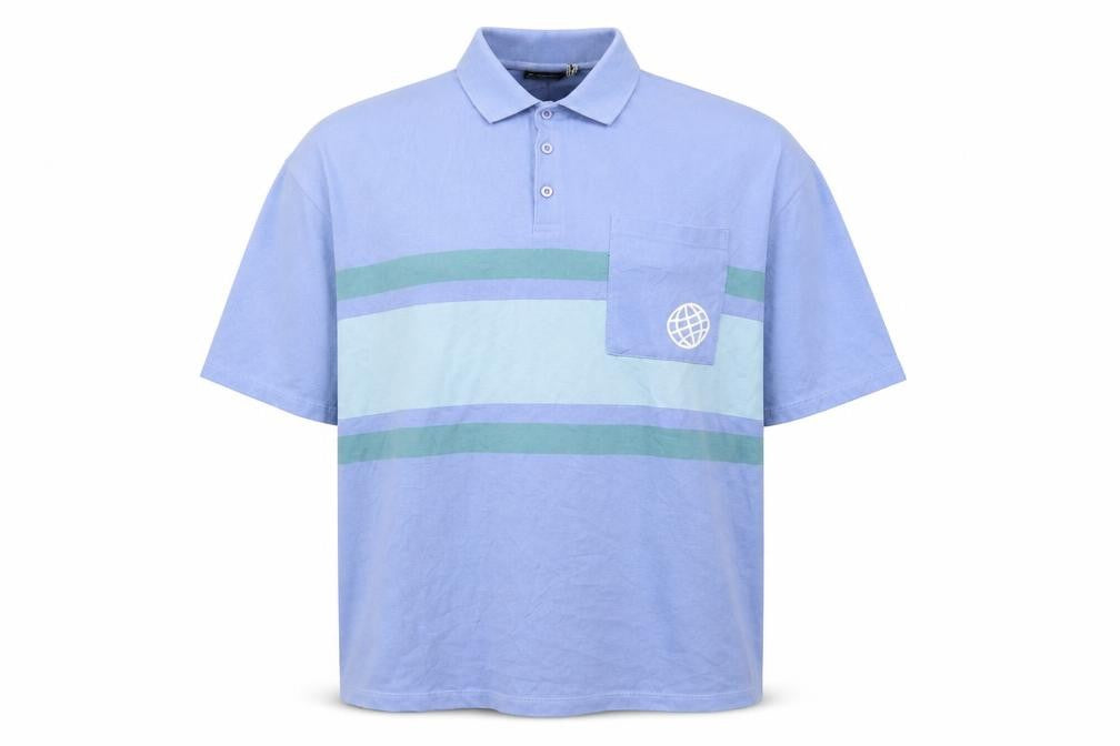 ASOS Mens Blue Houndstooth   Polo Size L