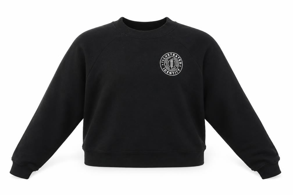 Preworn Womens Black Geometric  Pullover Sweatshirt Size M