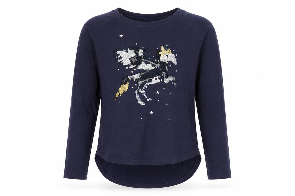 GAP  Girls Blue Geometric  Basic T-Shirt Size S