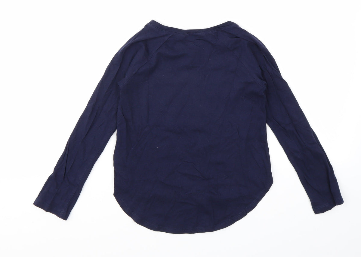 GAP  Girls Blue Geometric  Basic T-Shirt Size S