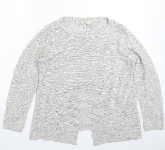 Peacocks Womens Silver  Knit Pullover Jumper Size 14