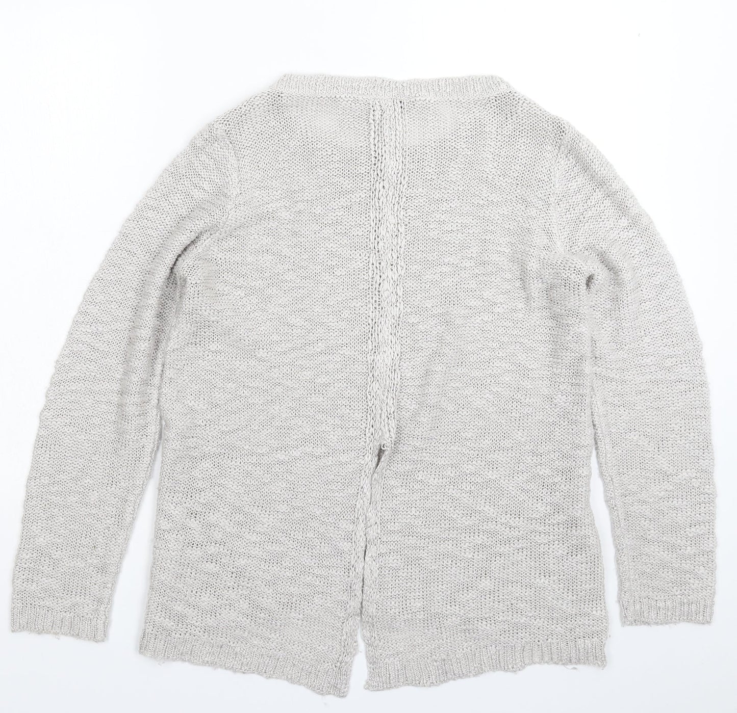 Peacocks Womens Silver  Knit Pullover Jumper Size 14