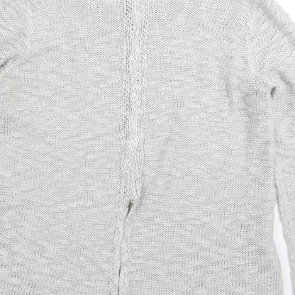 Peacocks Womens Silver  Knit Pullover Jumper Size 14