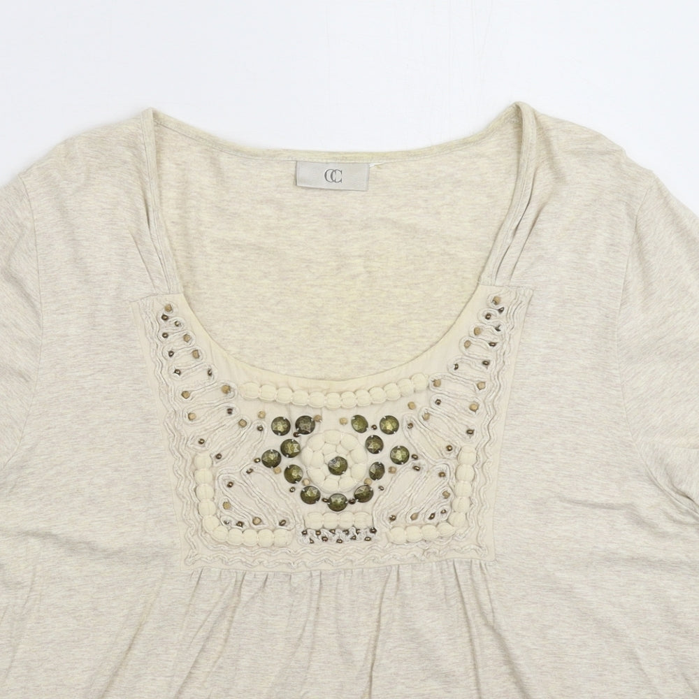 Country Casuals Womens Grey   Basic T-Shirt Size XL