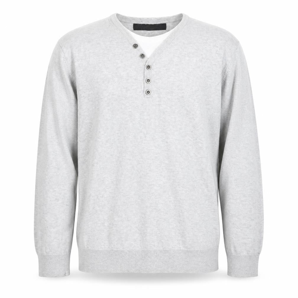 Outrage Mens Grey  Knit Pullover Jumper Size L