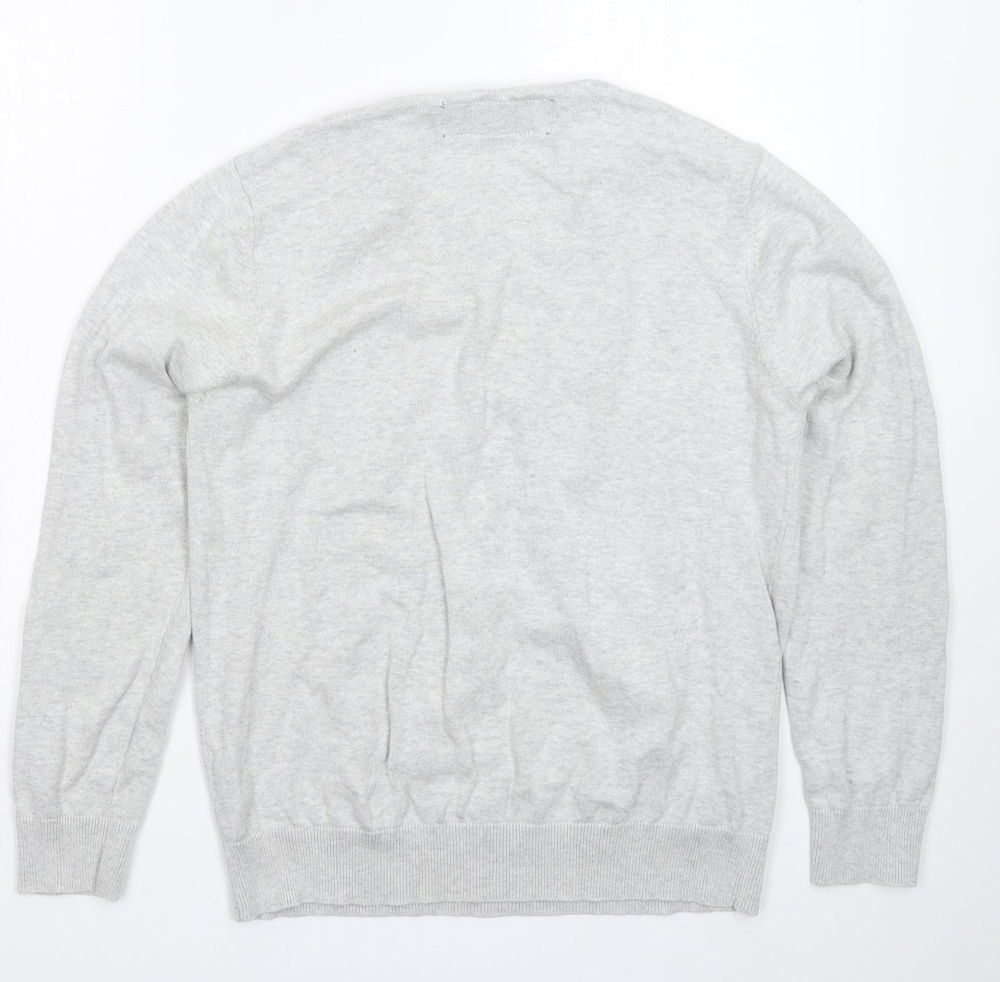 Outrage Mens Grey  Knit Pullover Jumper Size L