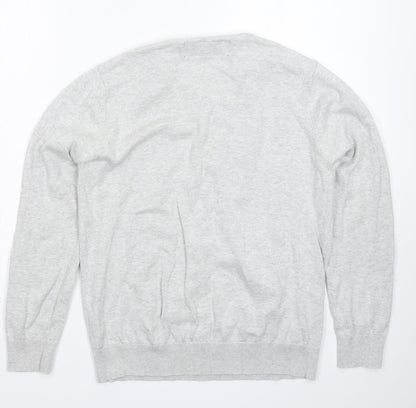 Outrage Mens Grey  Knit Pullover Jumper Size L