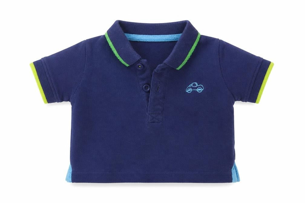 Blue Zoo Baby Blue   Basic Polo Size 0-3 Months