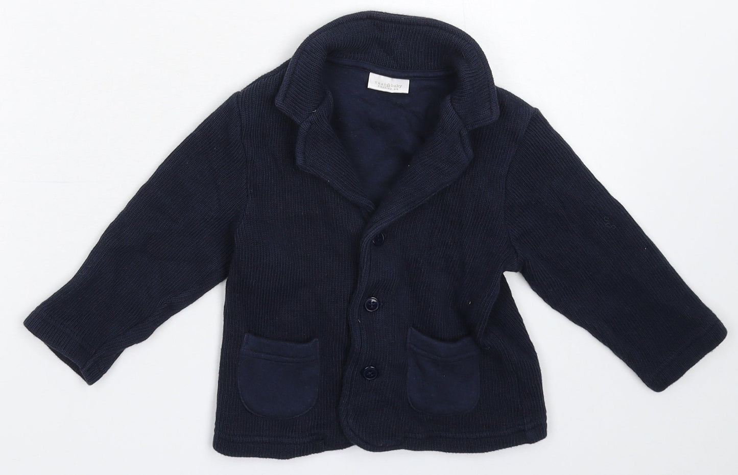 NEXT Boys Blue  Knit Jacket Blazer Size 6-9 Months