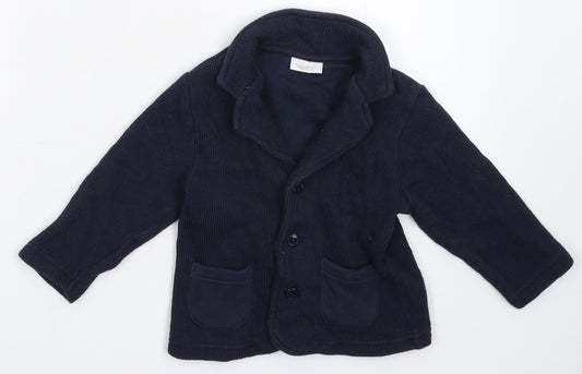 NEXT Boys Blue  Knit Jacket Blazer Size 6-9 Months