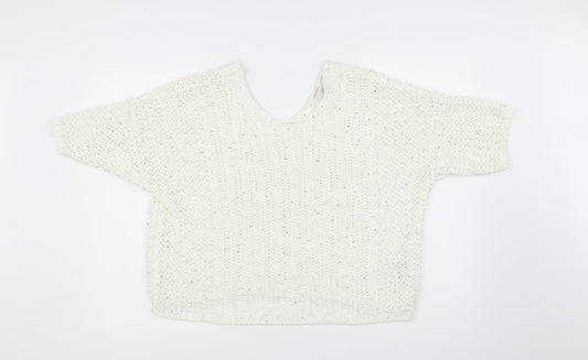 NEXT Womens White   Pullover Jumper Size M