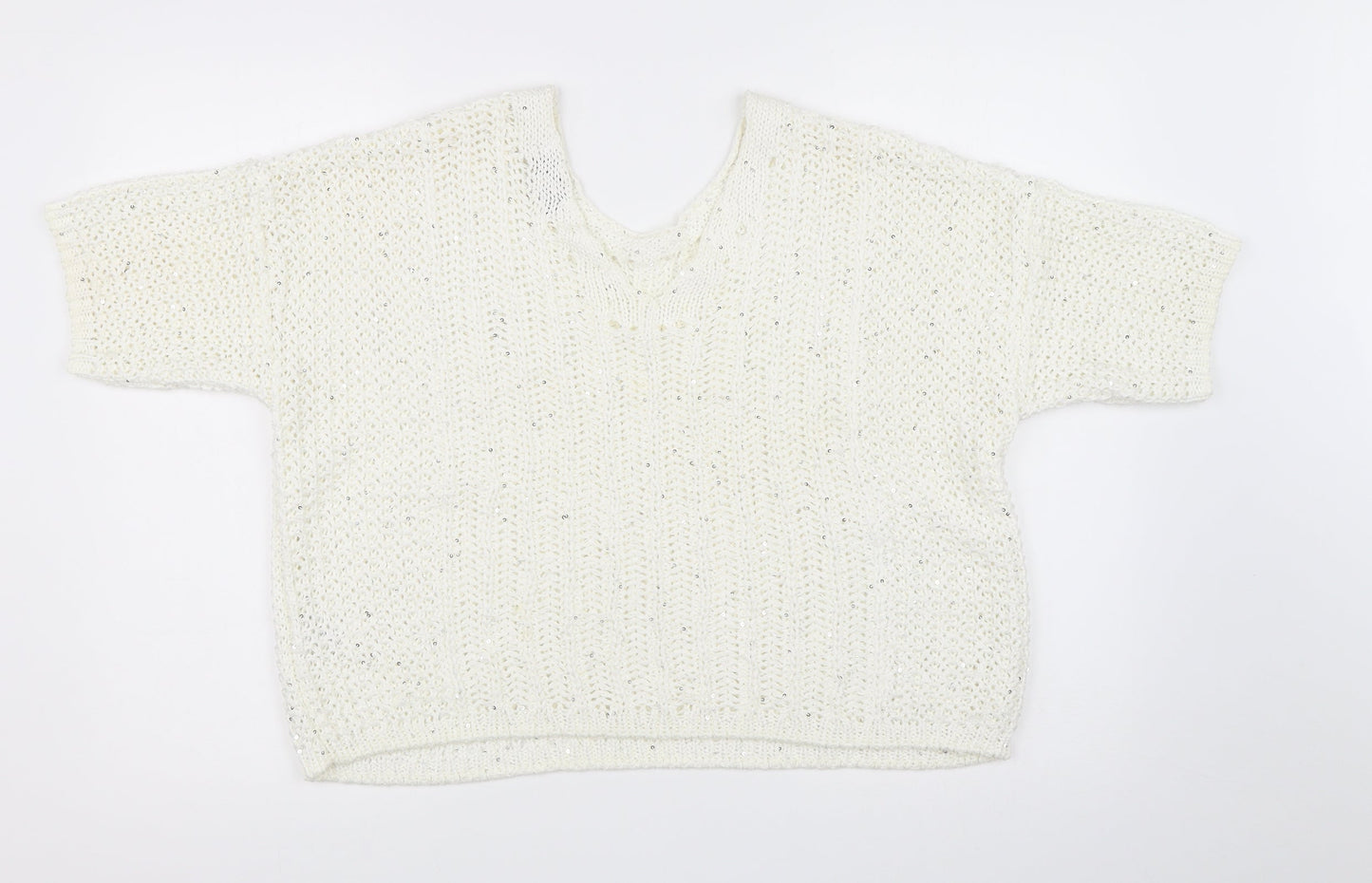 NEXT Womens White   Pullover Jumper Size M
