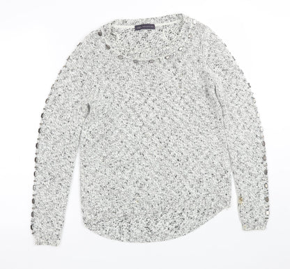 Marks & Spencer Womens White   Pullover Jumper Size 8