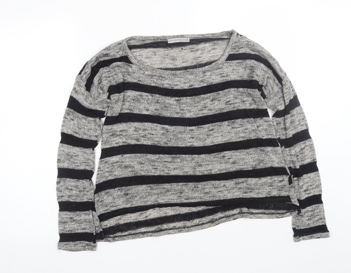 Atmosphere Womens Grey Striped  Pullover Jumper Size 10