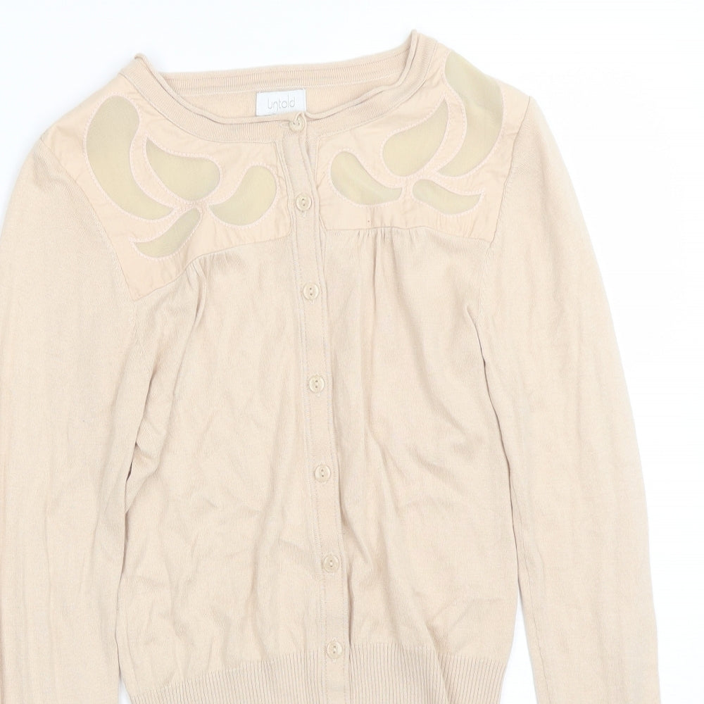 Untold Womens Beige   Cardigan Jumper Size 8