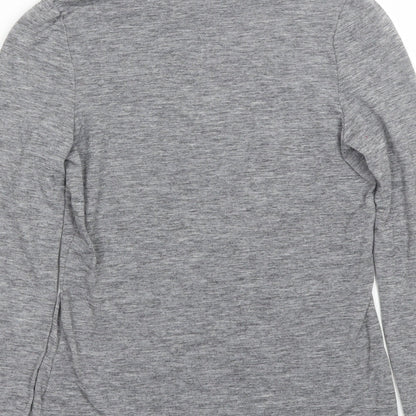 Preloved NEXT Womens Grey   Wrap T-Shirt Size 6 - Label