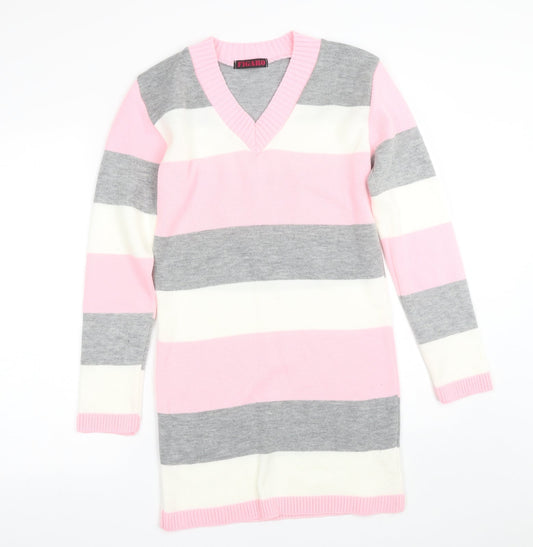Figaro Womens Multicoloured Striped  Jacket Dress  Size 10