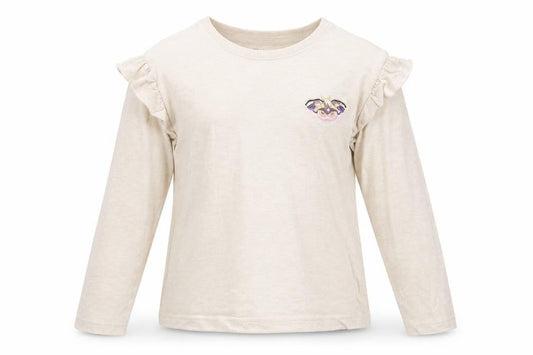 Tu Girls Beige   Basic T-Shirt Size 5 Years  - butterfly