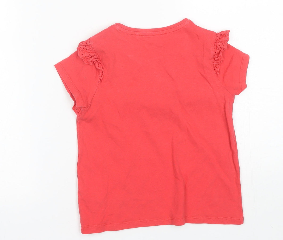 TU Boys Red   Basic T-Shirt Size 5-6 Years