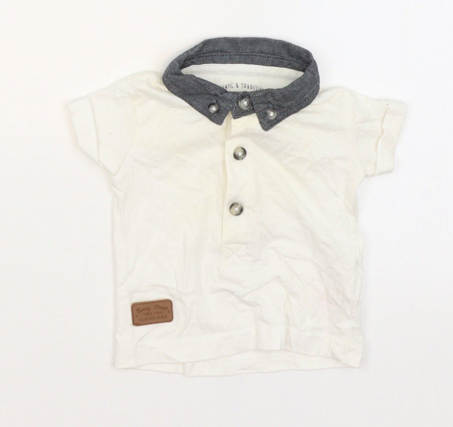 Early Days Baby White   Basic T-Shirt Size 0-3 Months