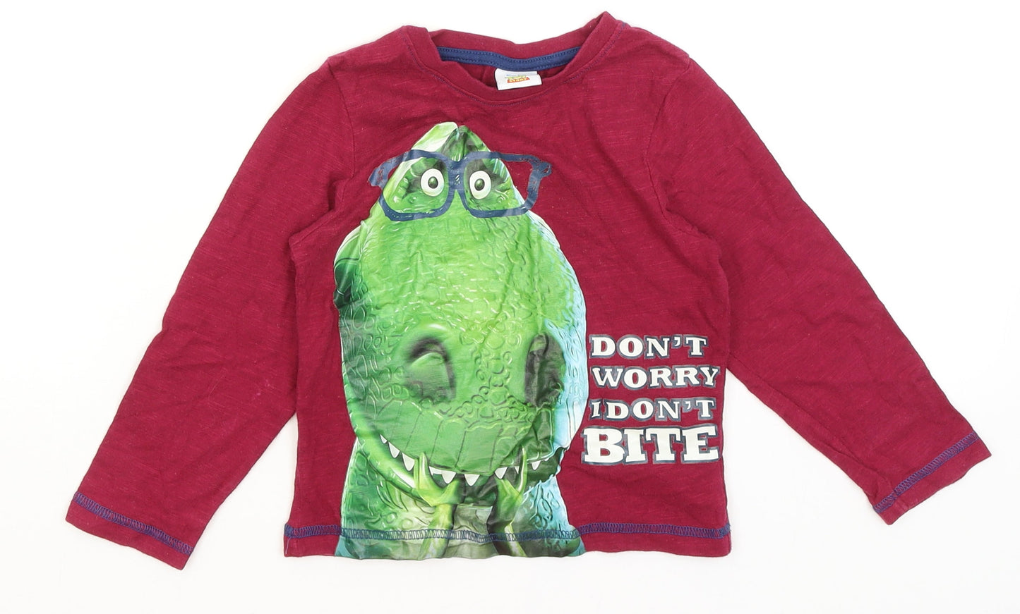 Mini Club Baby Red   Basic T-Shirt Size 18-24 Months  - Toy Story Dino