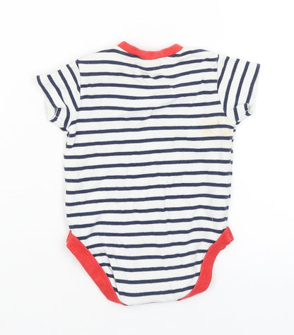 Next Baby White Striped  Romper One-Piece Size 6-9 Months