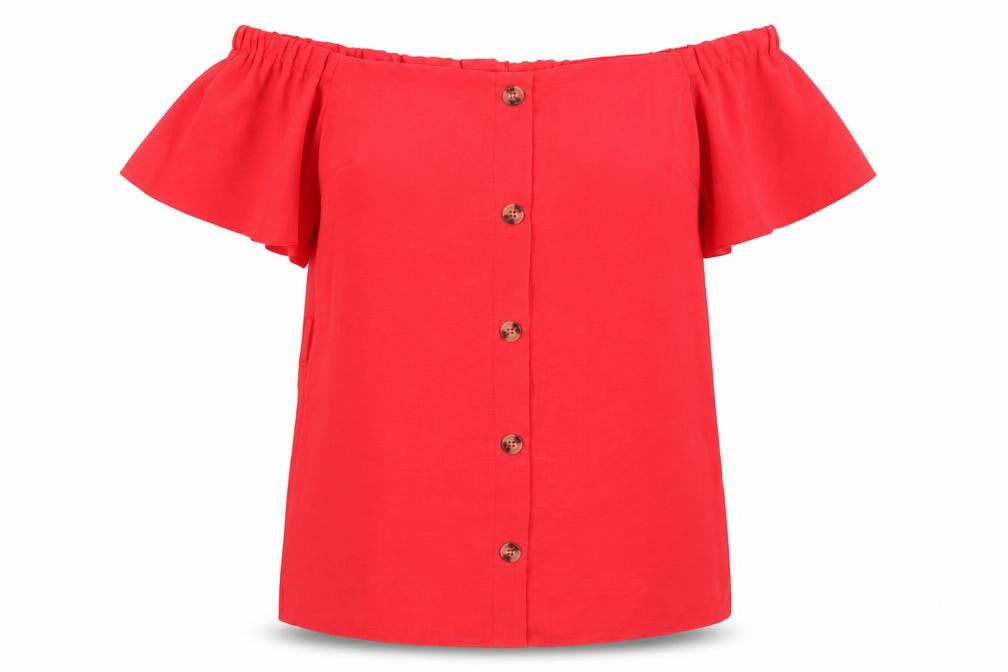 Preworn Womens Red   Basic Blouse Size S