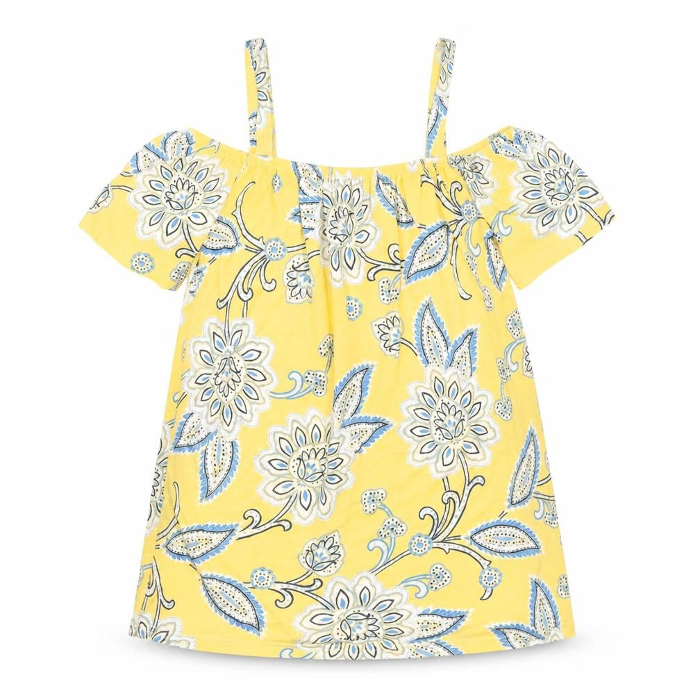 Dorothy Perkins Womens Yellow Paisley  Basic Blouse Size 8