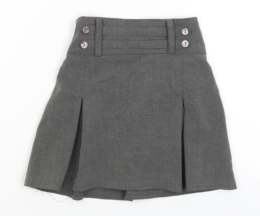 Preworn Girls Grey   Flare Skirt Size 3-4 Years