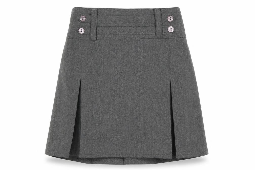 Preworn Girls Grey   Flare Skirt Size 3-4 Years