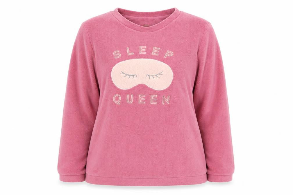 Love To Lounge Womens Pink Solid  Top Pyjama Top Size S  - Sleep Queen